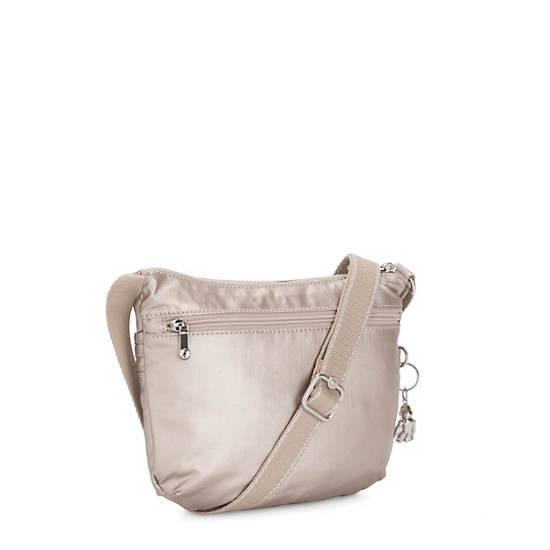 Kipling Arto Small Metallic Crossbody Väska Beige | SE 2131NW